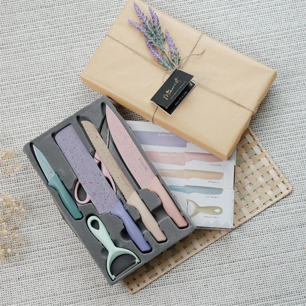 B.S.B 6 In 1 Evcrierh Corrugated knife Kitchen Knife Pisau Dapur KITCHEN KNIVES