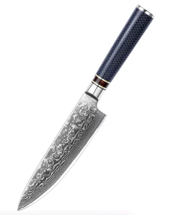 67 Layers Rain Drops Damascus Chef Knife With Resin Handle With Gift Box