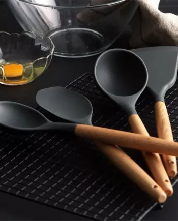 1pcs BPA Free Silicone Spatula Heat Resistant Soup Spoon Non-stick Cooking Noodle Spaghetti Shovel Kitchen Utensil Tool