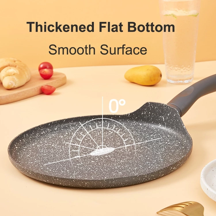 JEETEE Non Stick Crepe Pan Kuali leper Roti Jala Pancake Maker Pan Granite Flat Thosai Frying Pan