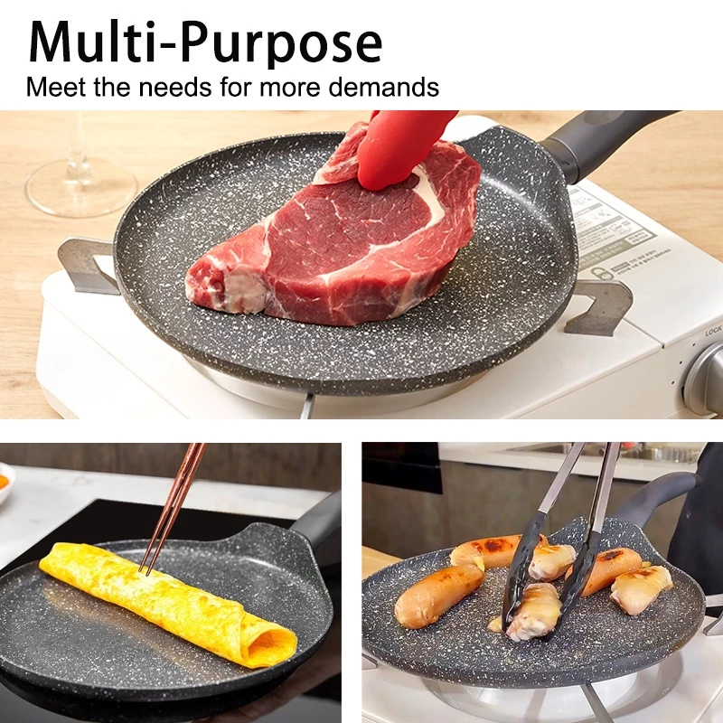 JEETEE Non Stick Crepe Pan Kuali leper Roti Jala Pancake Maker Pan Granite Flat Thosai Frying Pan