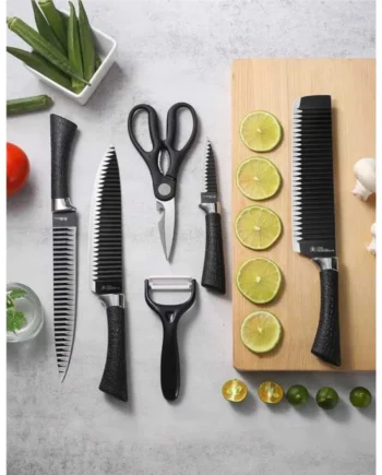 Kitchen Knive 5 in 1 Premium Black Stainless Steel Chef Knife Set Gift