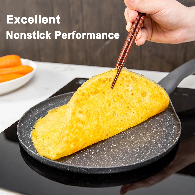 JEETEE Non Stick Crepe Pan Kuali leper Roti Jala Pancake Maker Pan Granite Flat Thosai Frying Pan