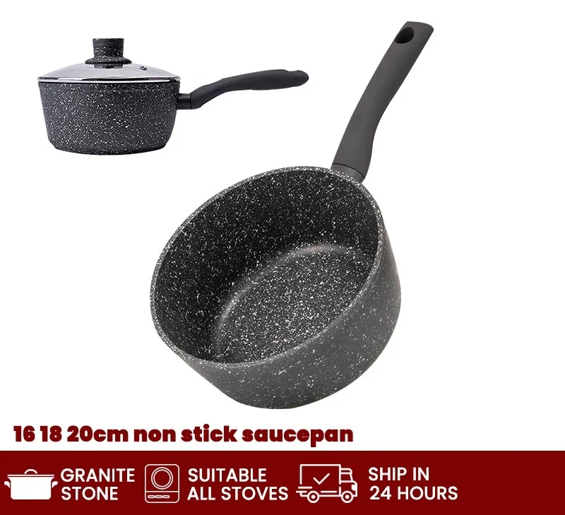 JEETEE Granite Non Stick Saucepan