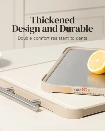 Redchef Double-Sided Stainless Steel Chopping Board Anti-Bacterial Anti-Mold Stainless Steel + PP Kitchen Cutting Board