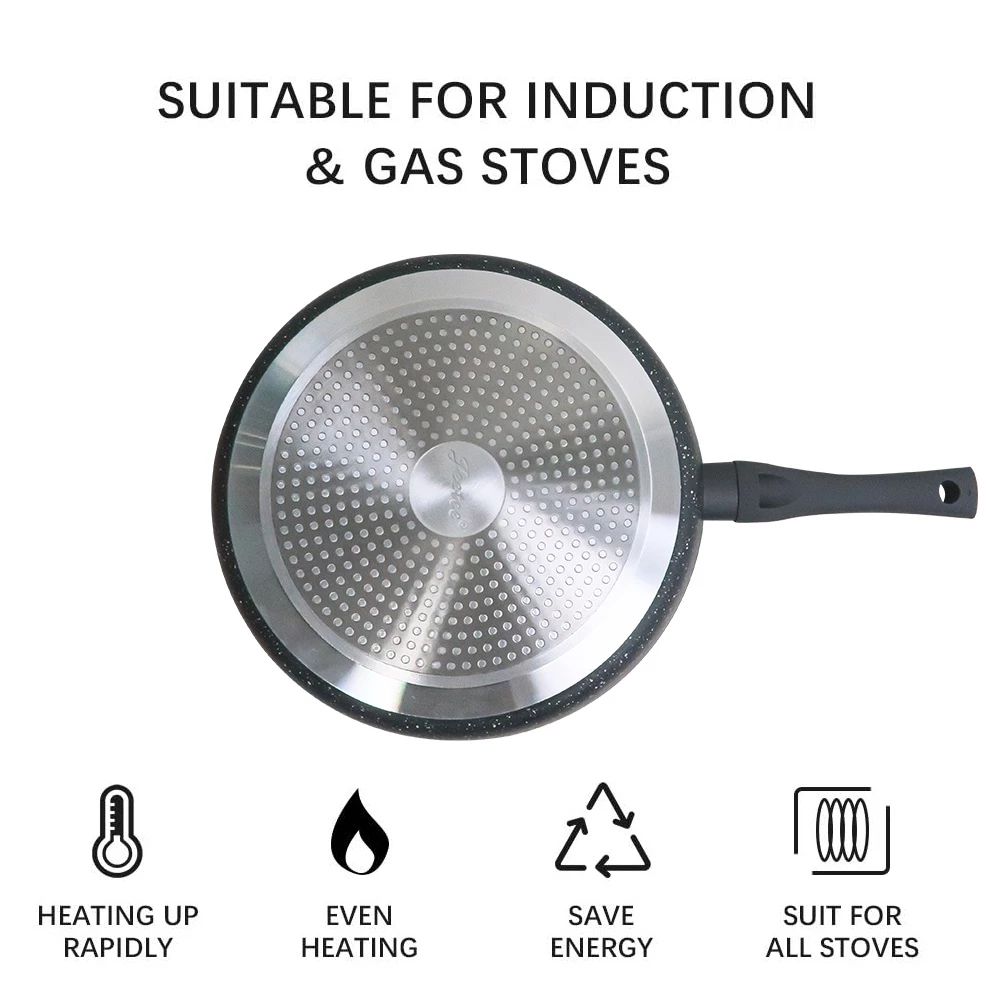 JEETEE Non Stick Crepe Pan Kuali leper Roti Jala Pancake Maker Pan Granite Flat Thosai Frying Pan