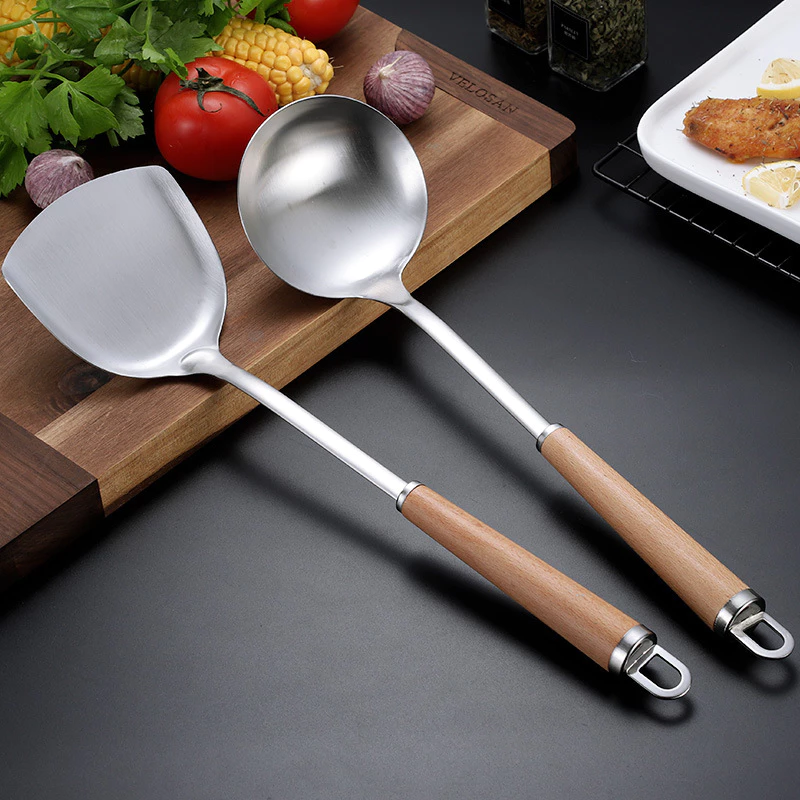 304 Stainless Steel Spatula Colander Ladle Household Kitchenware Frying Turner Shovel Kitchen Utensil
