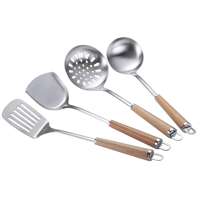 304 Stainless Steel Spatula Colander Ladle Household Kitchenware Frying Turner Shovel Kitchen Utensil