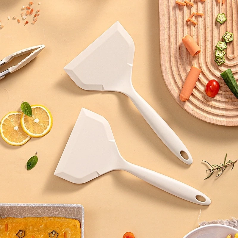 ZPLUS Wide Silicone Tamagoyaki Egg Pancake Spatula Non Stick Turner Shovel Scraper Flat Turner
