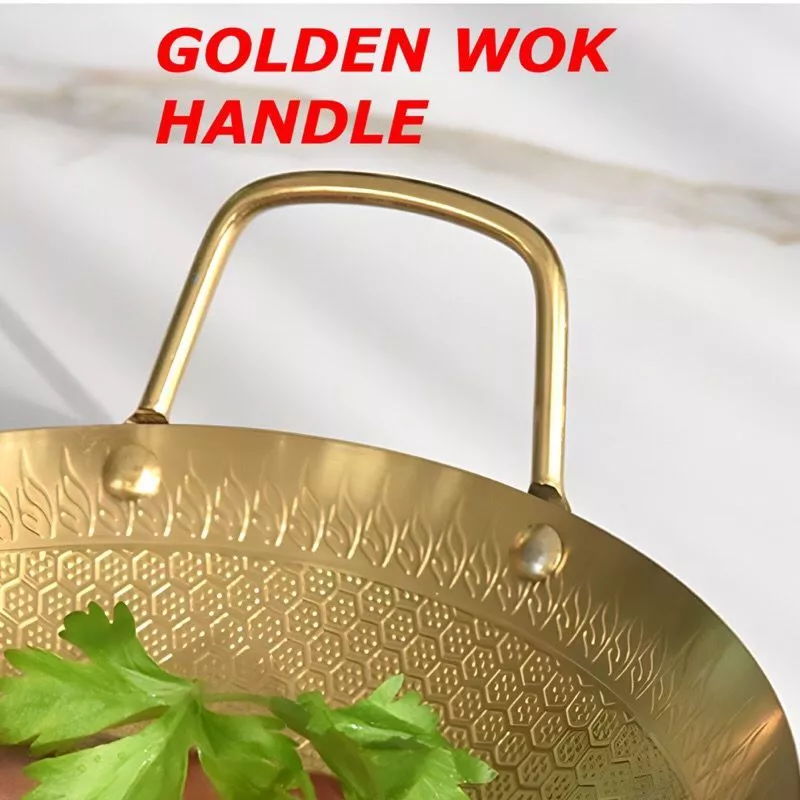 Non-stick honeycomb griddle/double-ear steel wok