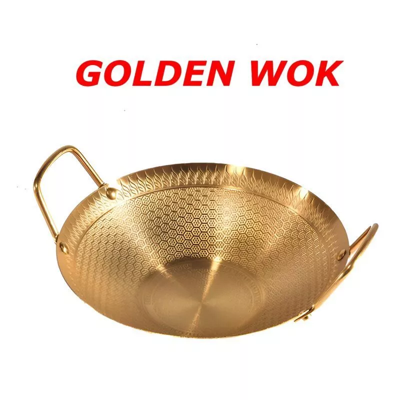 Non-stick honeycomb griddle/double-ear steel wok