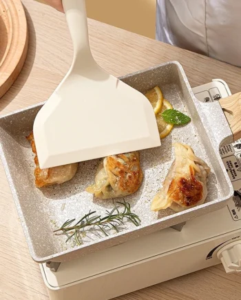 ZPLUS Wide Silicone Tamagoyaki Egg Pancake Spatula Non Stick Turner Shovel Scraper Flat Turner