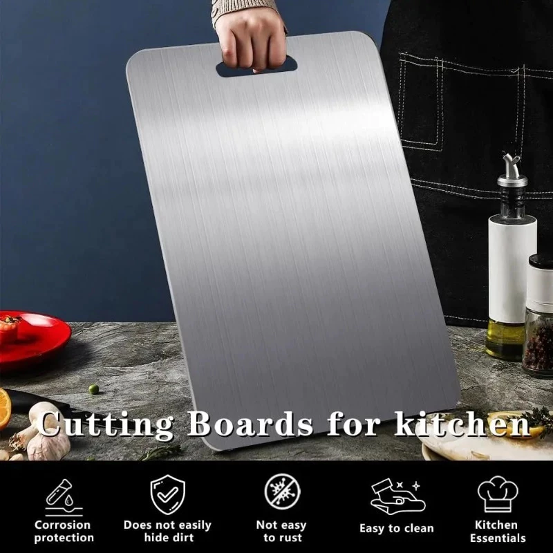 Stainless Steel Double-Sided Cutting Board Antibacterial & Mildew-Proof Multifunctional Kitchen