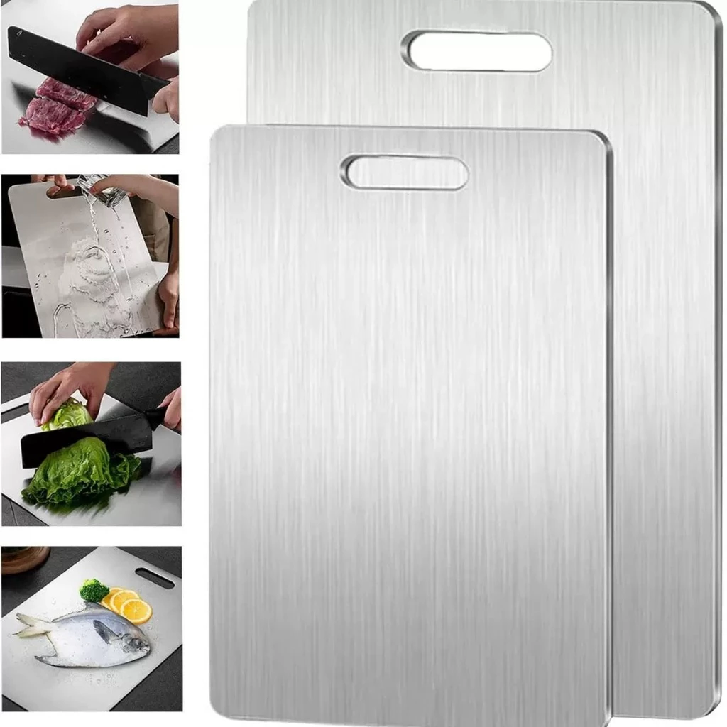 Stainless Steel Double-Sided Cutting Board Antibacterial & Mildew-Proof Multifunctional Kitchen