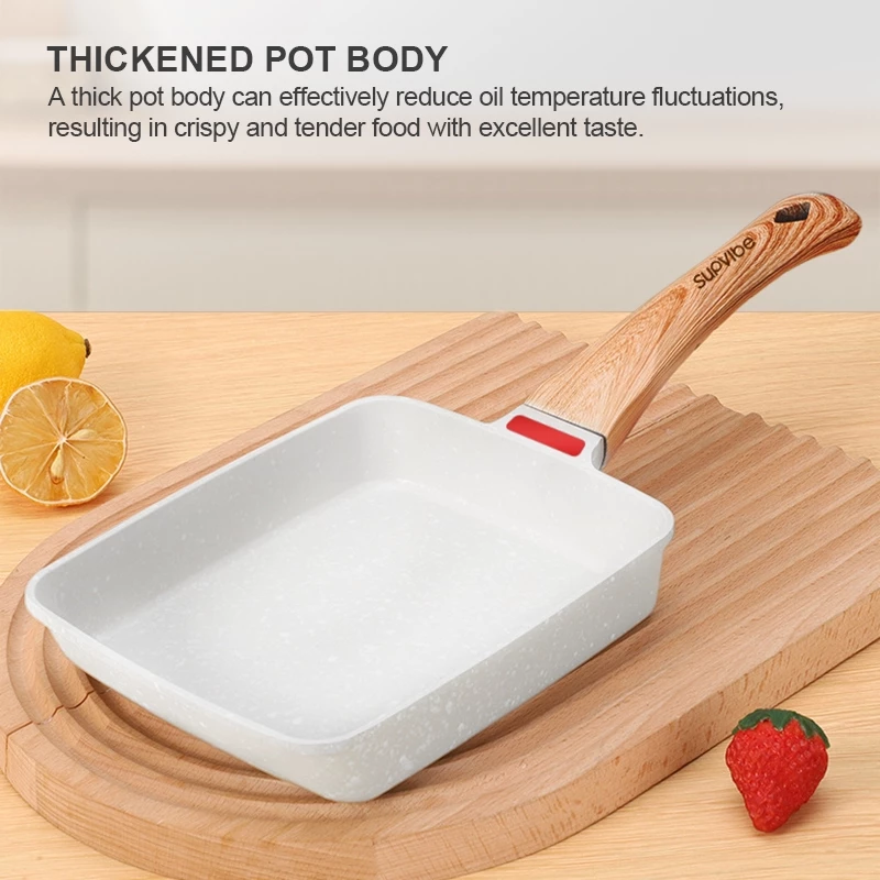 SUPVIBE 35CM Japanese Tamagoyaki Pan Non Stick Square Pan Fried Egg Pancake Frying Pan Breakfast Pan Suitable All Stove