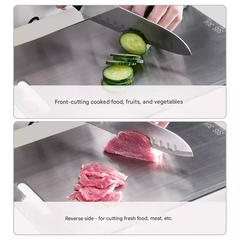 Stainless Steel Double-Sided Cutting Board Antibacterial & Mildew-Proof Multifunctional Kitchen