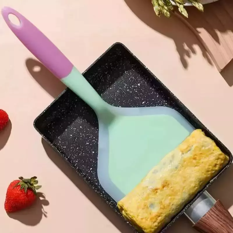 Silicone Wide Omelette Pan Spatula Tamagoyaki Shovel Pancake Non Stick Scraper