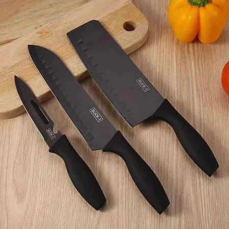 7in1 BLACK KNIFE SET Kitchen Knives Utensils Viral Set Kitchen Knives