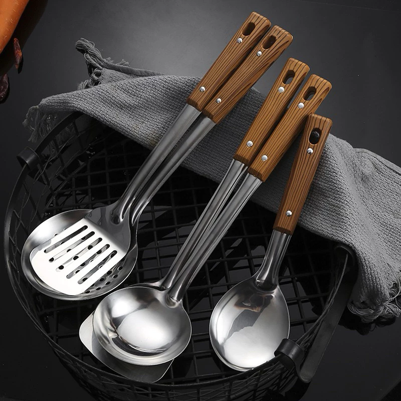 Cooking utensils Stainless Steel Kitchen Tool Kitchen Utensils Turner Ladle Rice Scoop Skimmer Rice Soup