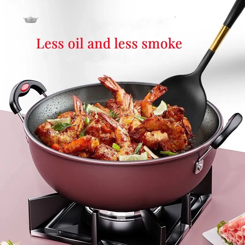 Soup Pot with Lid Non-Stick Wok Frying Pan Induction Cooker Thickened Stewpot Kitchenware