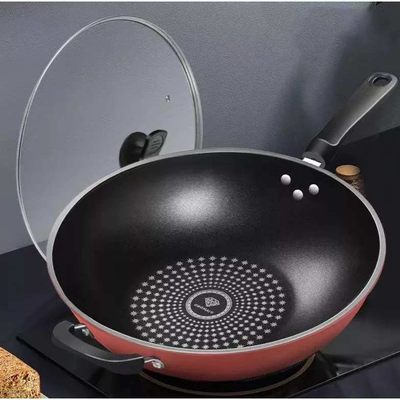 Soup Pot with Lid Non-Stick Wok Frying Pan Induction Cooker Thickened Stewpot Kitchenware