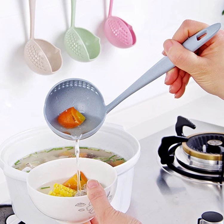 2 In 1 Kitchen Long Handle Soup Spoon