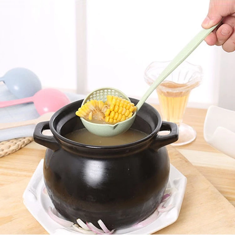 2 In 1 Kitchen Long Handle Soup Spoon