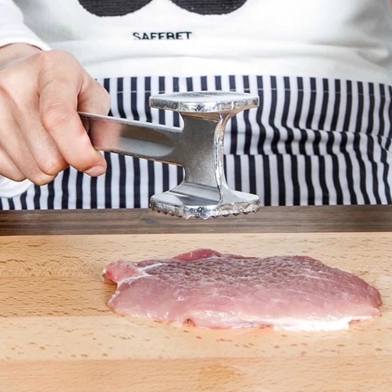 Portable Meat Steak Tenderizer Hammer Double Sided Aluminium Alloy Mallet Beater Cooking Pounder Kitchen Tool