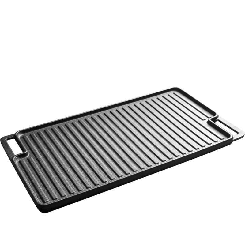 Rectangle Cast Iron Skillet - Pre-Seasoned Cast Iron Pan
