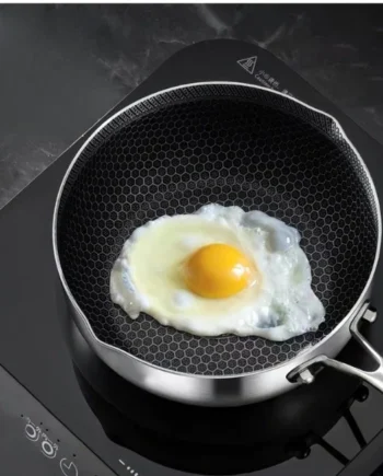 High-quality scratch-resistant honeycomb bottom deep pan, super convenient pan