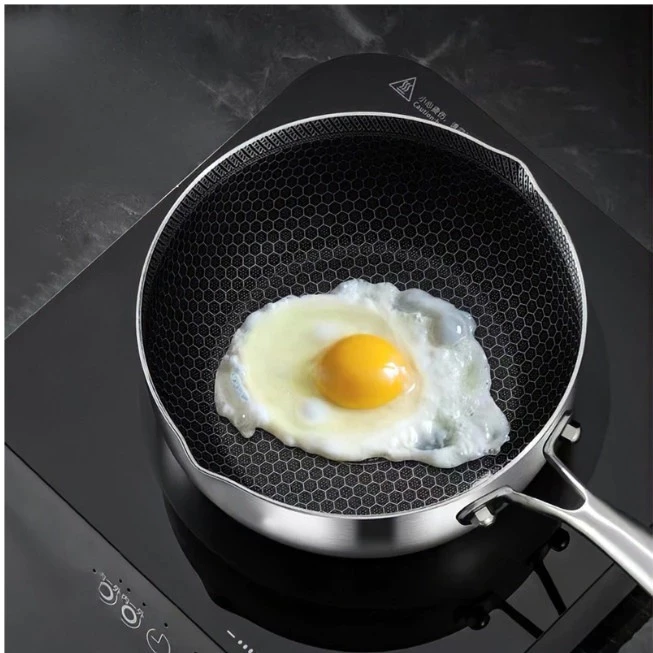 High-quality scratch-resistant honeycomb bottom deep pan, super convenient pan